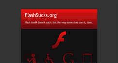 Desktop Screenshot of flashsucks.org